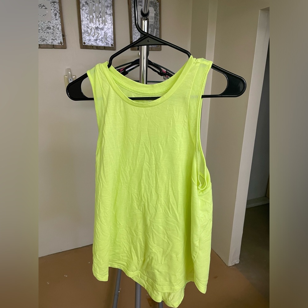 Neon yellow old navy workout tank top